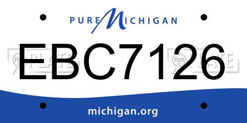 EBC7126 Michigan License Plate