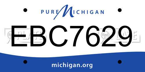 EBC7629 Michigan License Plate
