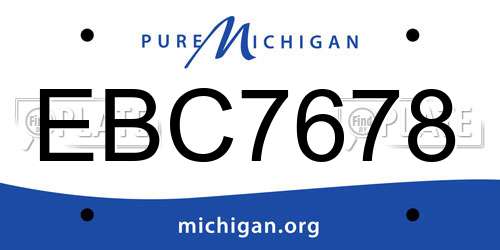 EBC7678 Michigan License Plate
