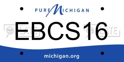 EBCS16 Michigan License Plate