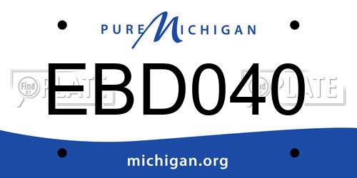 EBD040 Michigan License Plate