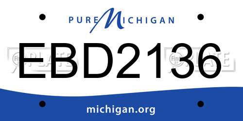 EBD2136 Michigan License Plate