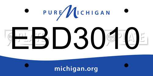 EBD3010 Michigan License Plate
