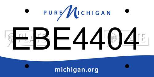 EBE4404 Michigan License Plate
