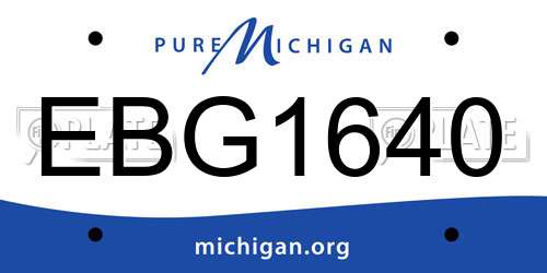 EBG1640 Michigan License Plate