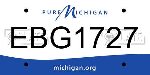 EBG1727 Michigan License Plate