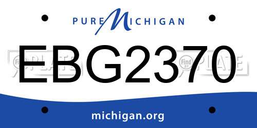 EBG2370 Michigan License Plate