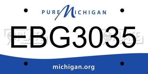 EBG3035 Michigan License Plate