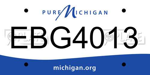 EBG4013 Michigan License Plate