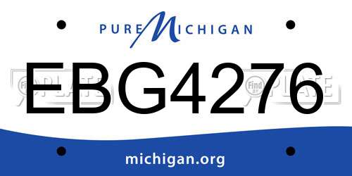 EBG4276 Michigan License Plate