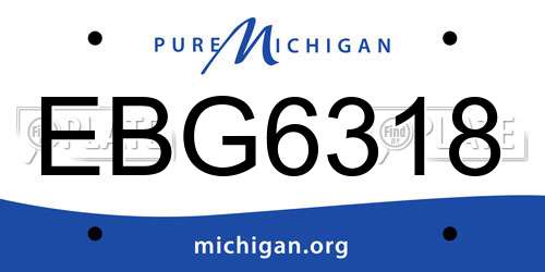 EBG6318 Michigan License Plate