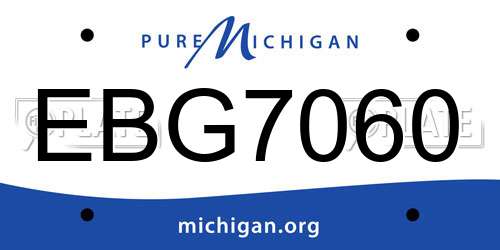 EBG7060 Michigan License Plate