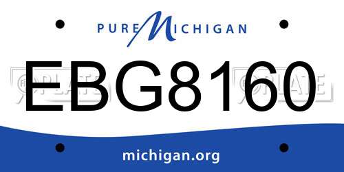 EBG8160 Michigan License Plate