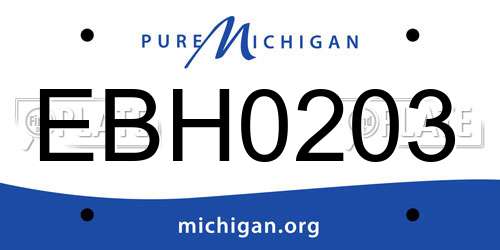 EBH0203 Michigan License Plate