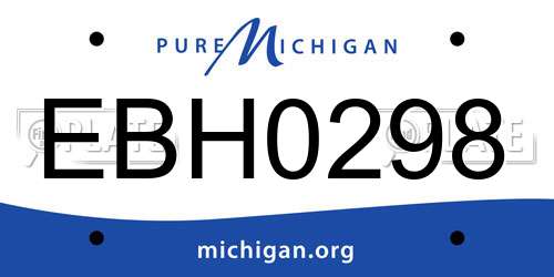 EBH0298 Michigan License Plate