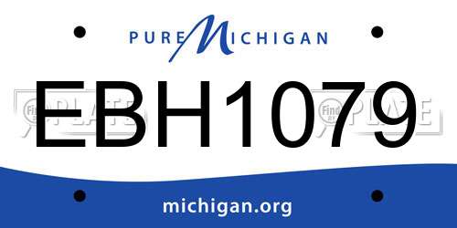 EBH1079 Michigan License Plate