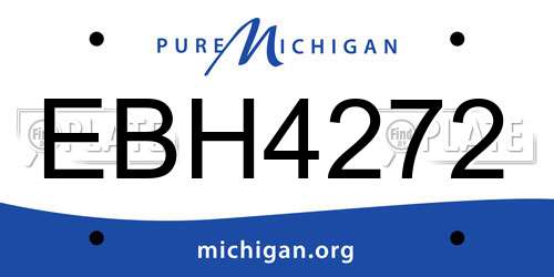 EBH4272 Michigan License Plate