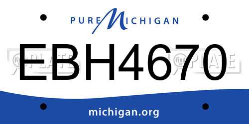 EBH4670 Michigan License Plate
