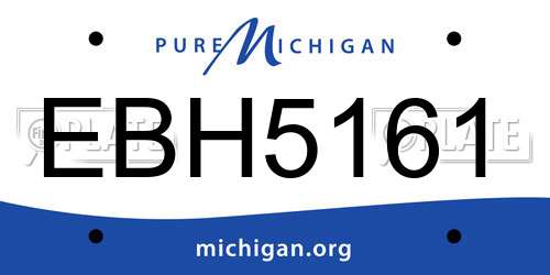 EBH5161 Michigan License Plate