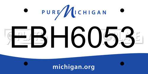 EBH6053 Michigan License Plate