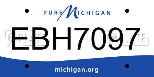 EBH7097 Michigan License Plate