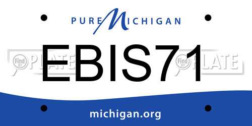 EBIS71 Michigan License Plate