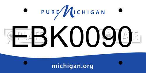 EBK0090 Michigan License Plate