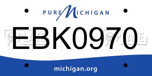 EBK0970 Michigan License Plate