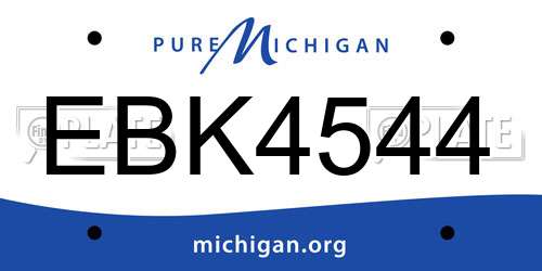 EBK4544 Michigan License Plate