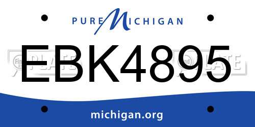 EBK4895 Michigan License Plate
