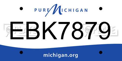 EBK7879 Michigan License Plate