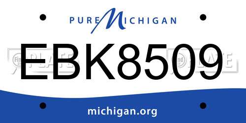 EBK8509 Michigan License Plate