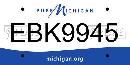 EBK9945 Michigan License Plate