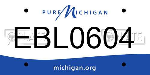 EBL0604 Michigan License Plate