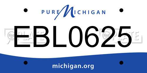 EBL0625 Michigan License Plate