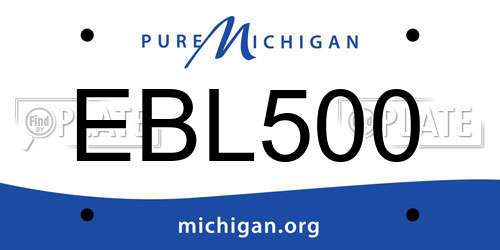 EBL500 Michigan License Plate