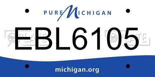 EBL6105 Michigan License Plate