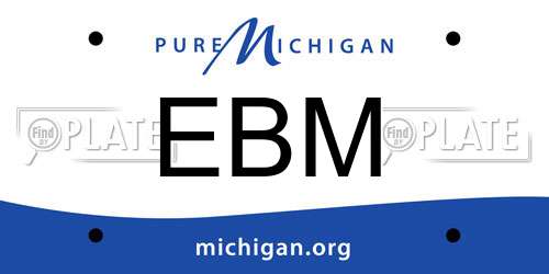 EBM Michigan License Plate