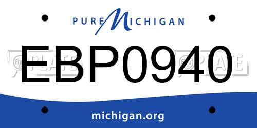 EBP0940 Michigan License Plate