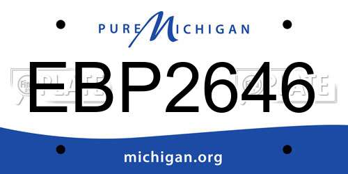 EBP2646 Michigan License Plate