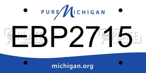 EBP2715 Michigan License Plate