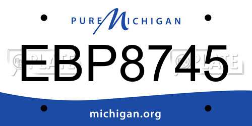 EBP8745 Michigan License Plate