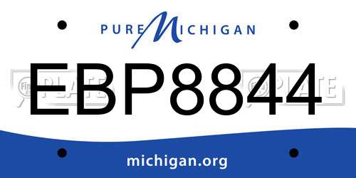 EBP8844 Michigan License Plate