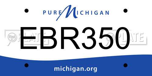 EBR350 Michigan License Plate