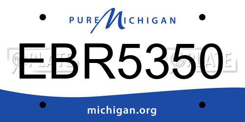 EBR5350 Michigan License Plate
