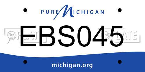 EBS045 Michigan License Plate