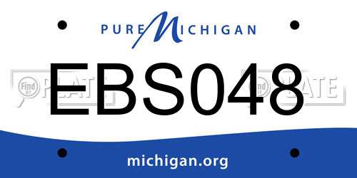 EBS048 Michigan License Plate
