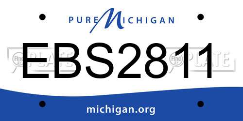 EBS2811 Michigan License Plate