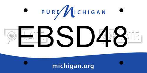 EBSD48 Michigan License Plate
