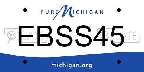 EBSS45 Michigan License Plate